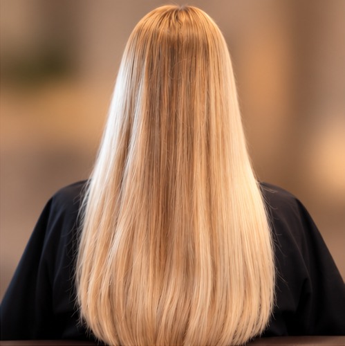Langes blondes Haar